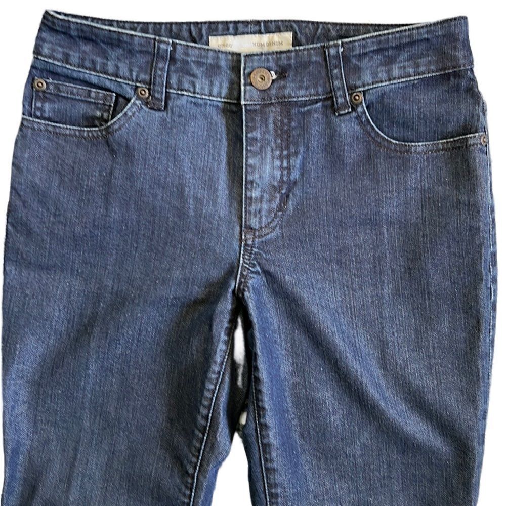 Chico’s Platinum Denim Women’s 00 Reg Ultimate Fit Boot Leg Dark Blue Jeans